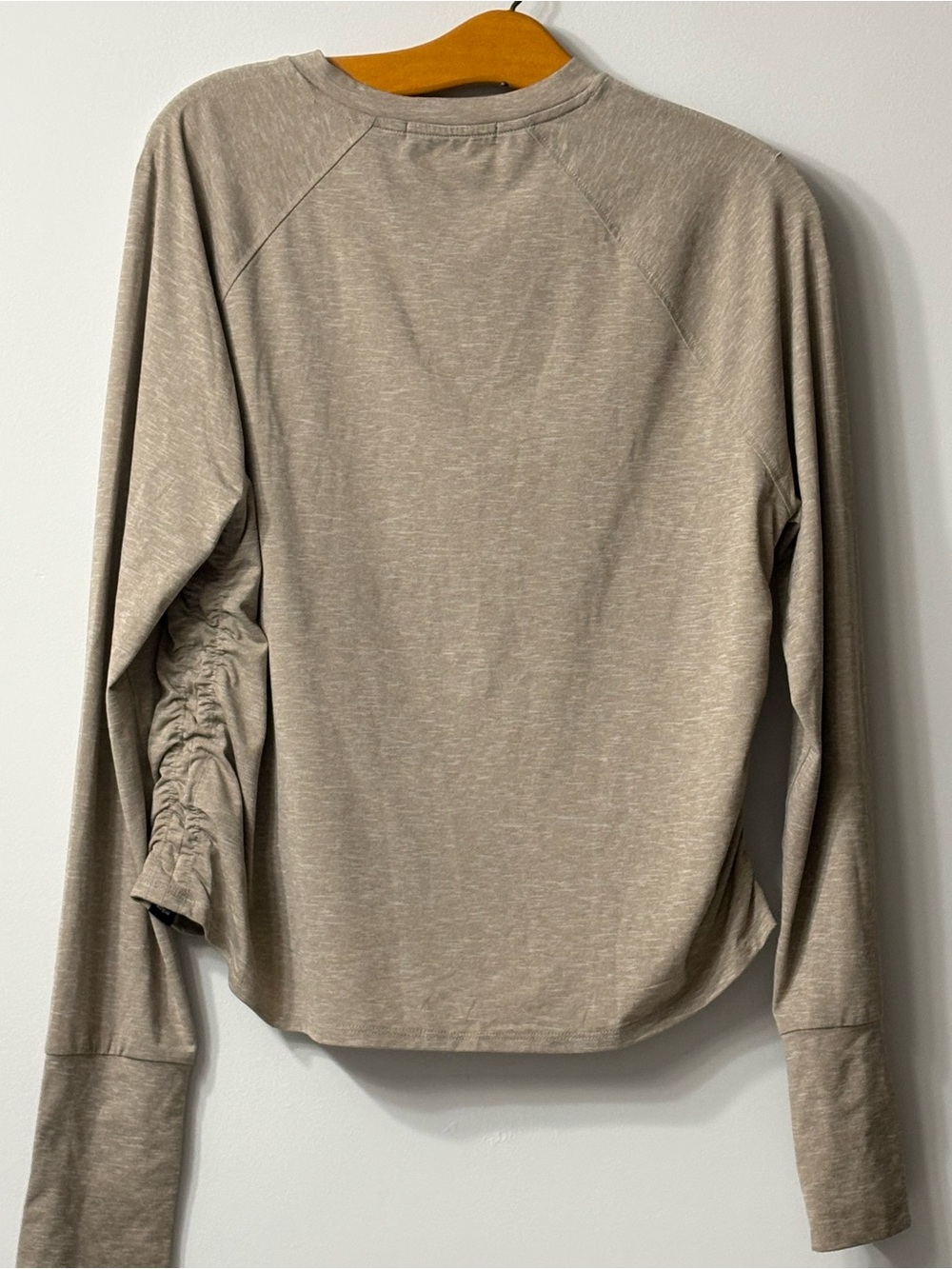 Prana Long Sleeve Top in Light Taupe Heather sizes L and S available.